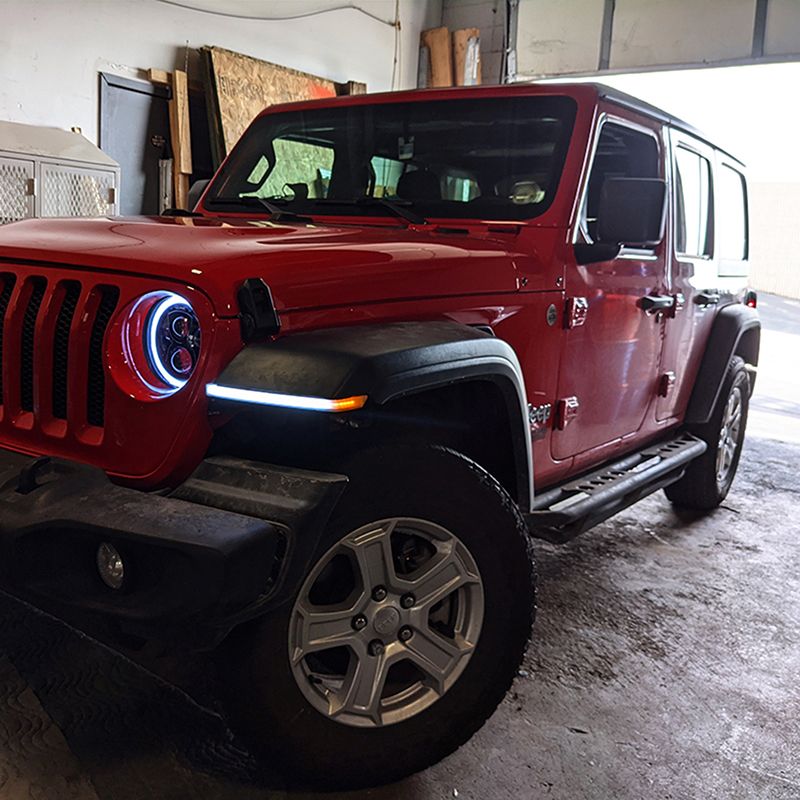 Jeep JL/JT Sport Slim DRL Fender Chop Kit w/Sequential Turns & Side Markers