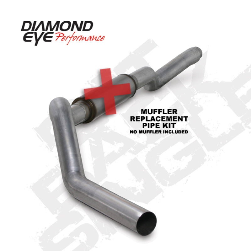 Diamond Eye KIT 5in CB MFLR RPLCMENT PIPE SGL AL: 2006-2007.5 CHEVY 6.6L 2500/3500